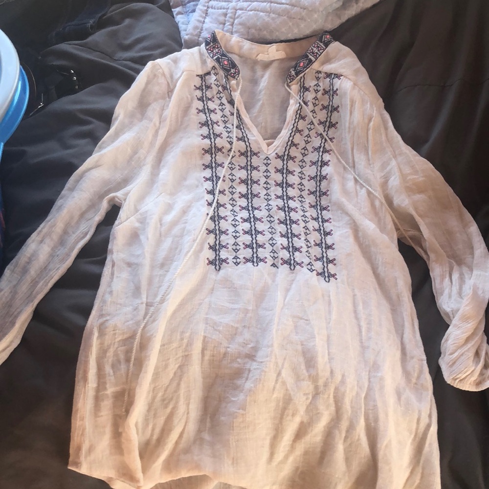 White embroidered blouse
